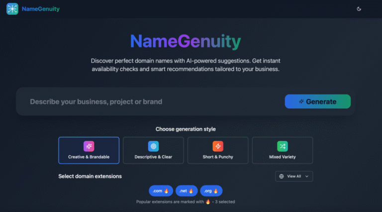 I Let AI Name My Company With NameGenuity  – These Were The Results