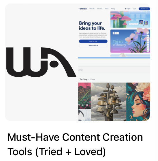 Benable content creation tools