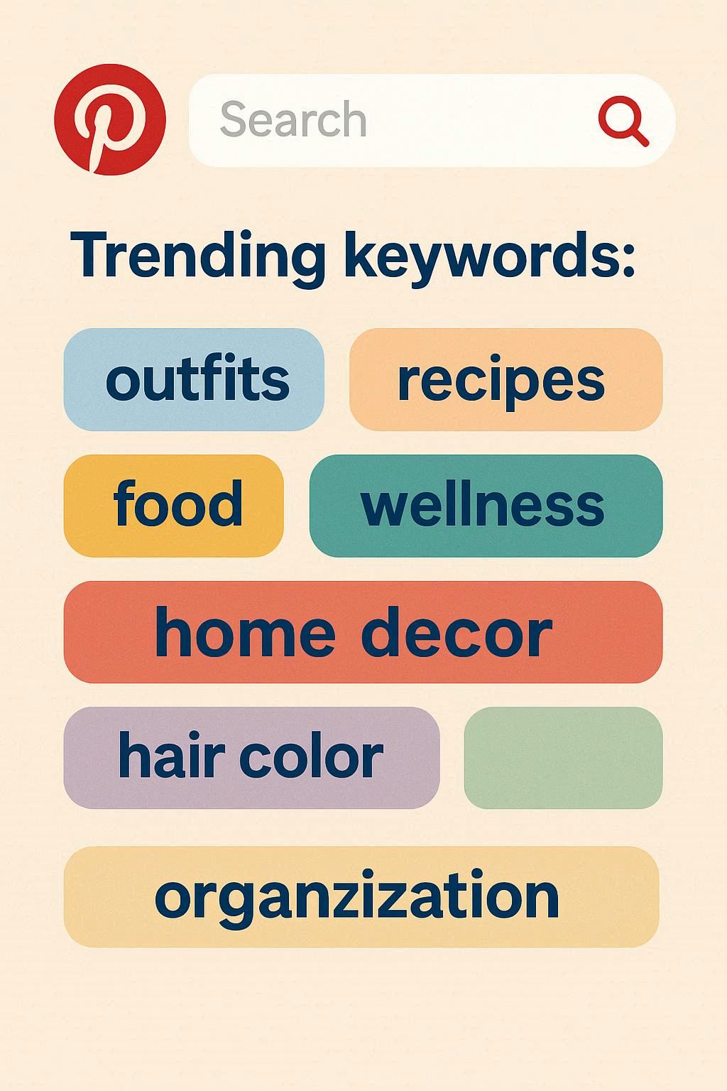 Pinterest keywords search