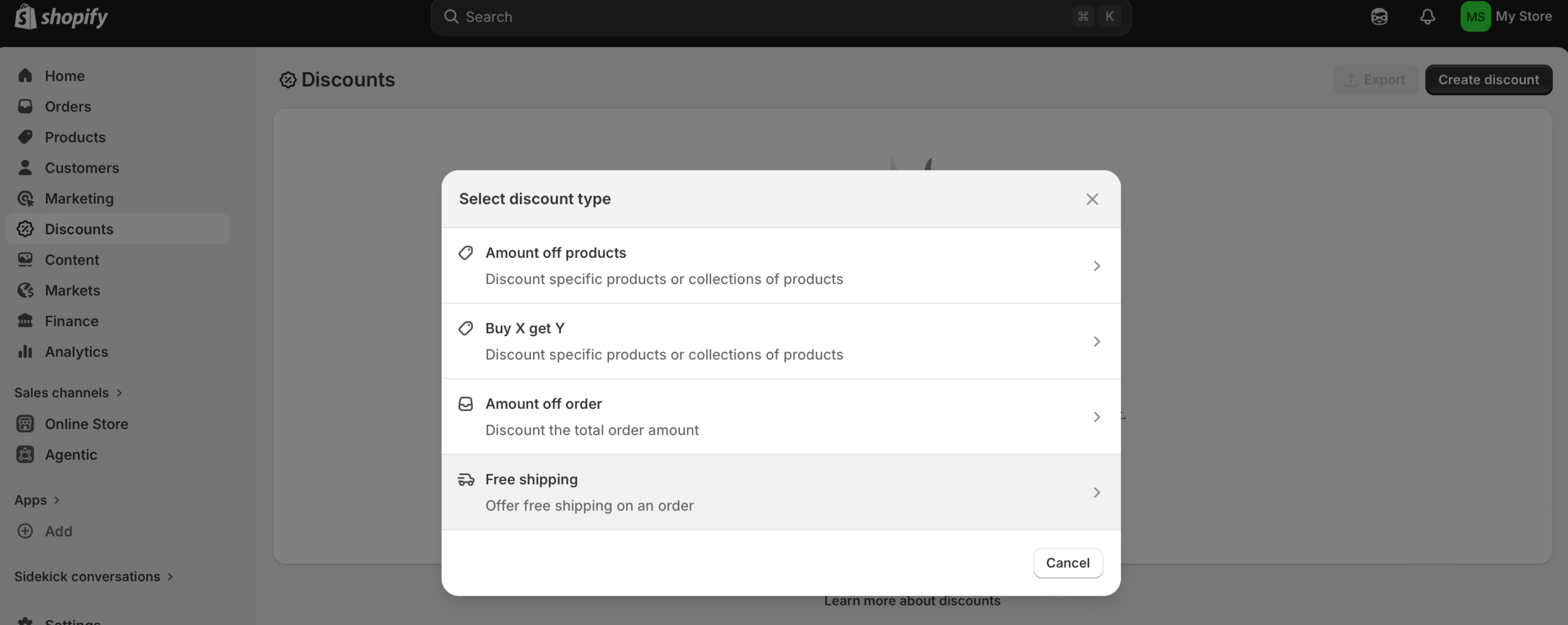 Shopify store - configs