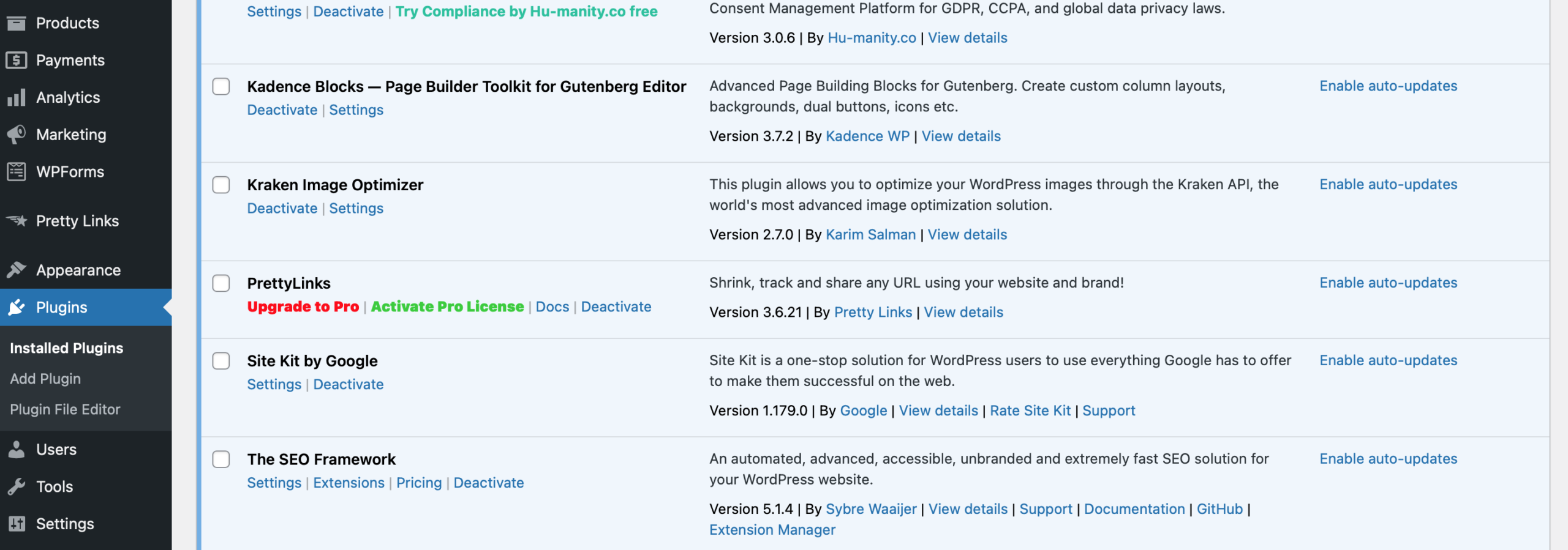 WordPress plugins